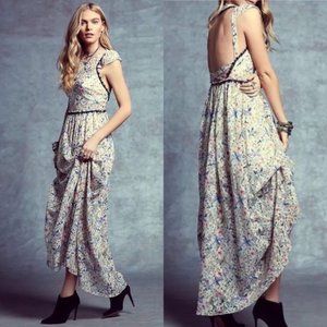 Free People Open Back Lace Floral Maxi Dress 2